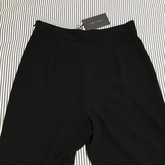 Zara High Waisted Dress Pants w/Large Gold Buttons - Picture 6 of 8